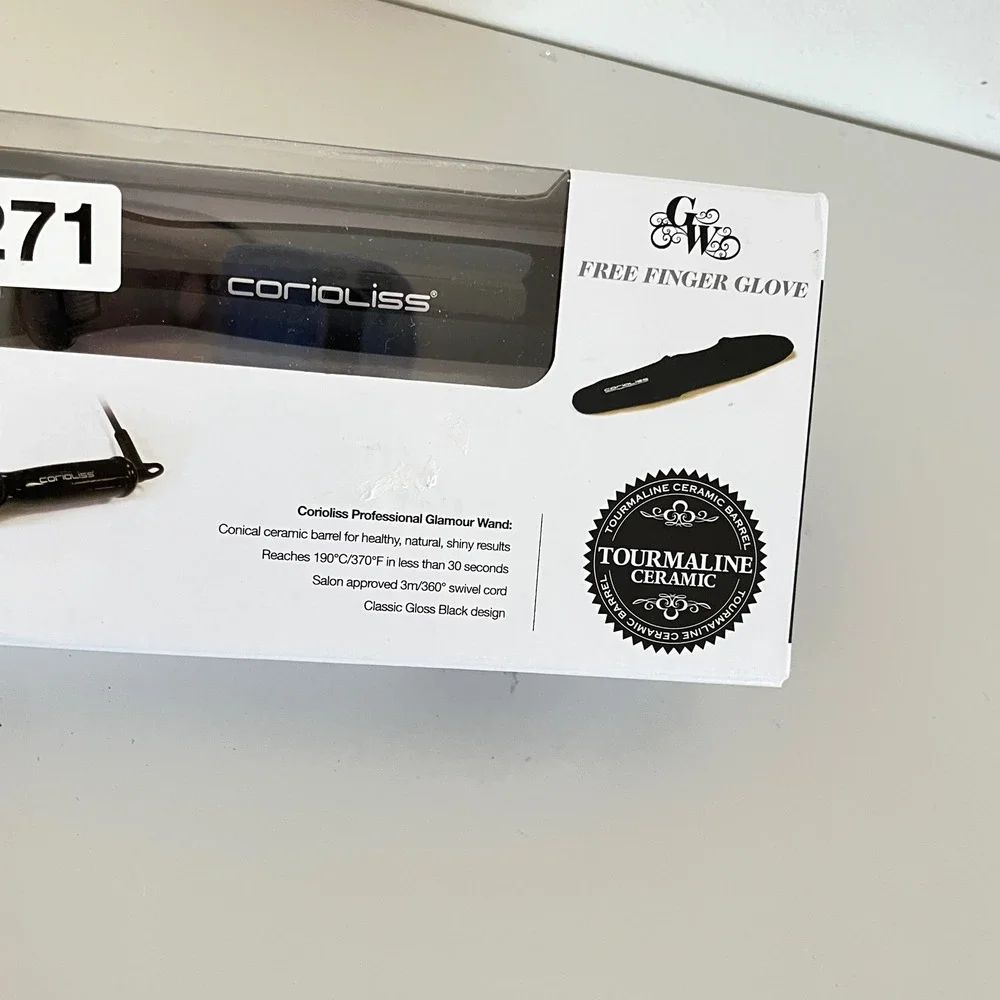 Corioliss Glamour‎ Wand Hair Curler Women OS Black Ceramic Conical Styling Wand